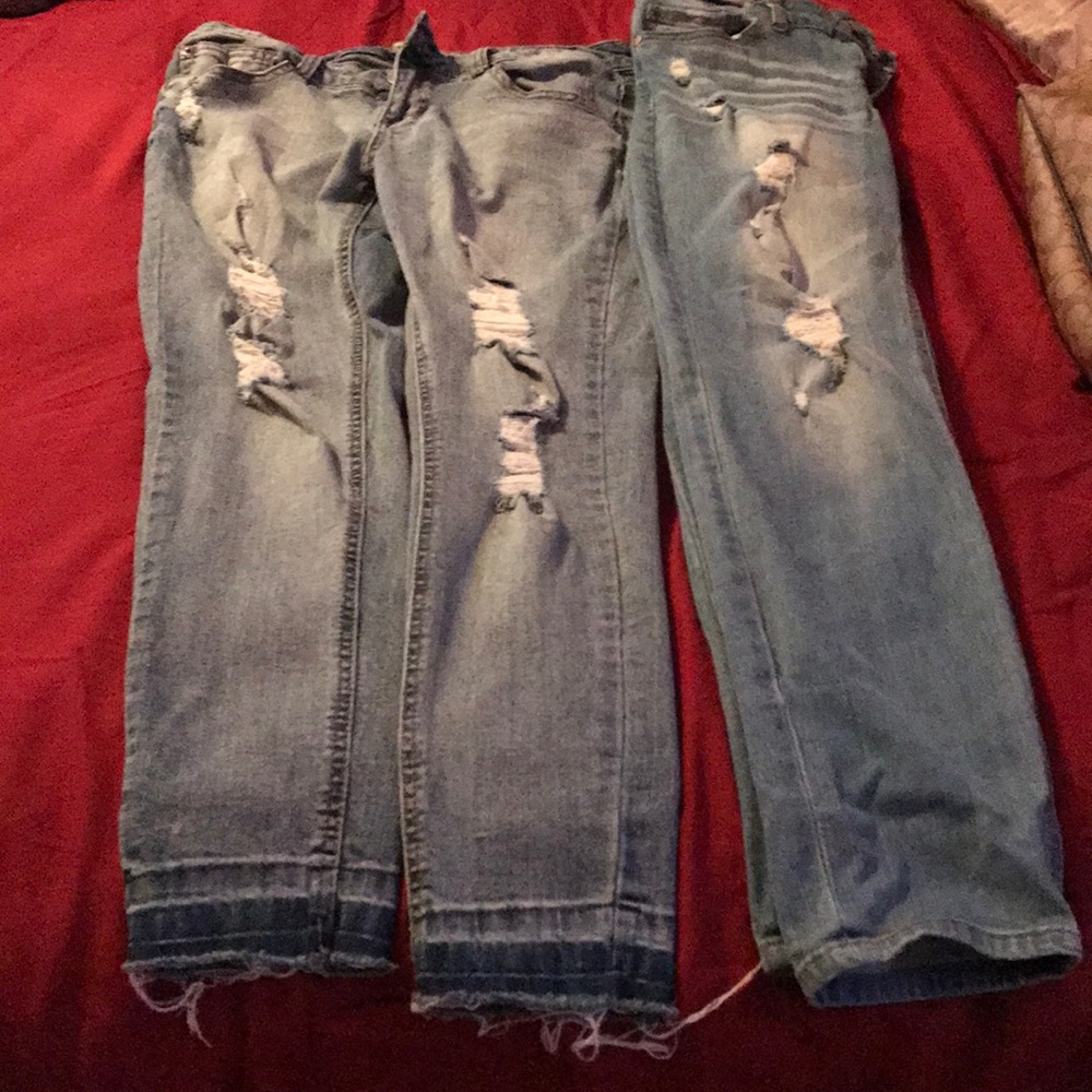 One pair semi stretch jeans size 11
